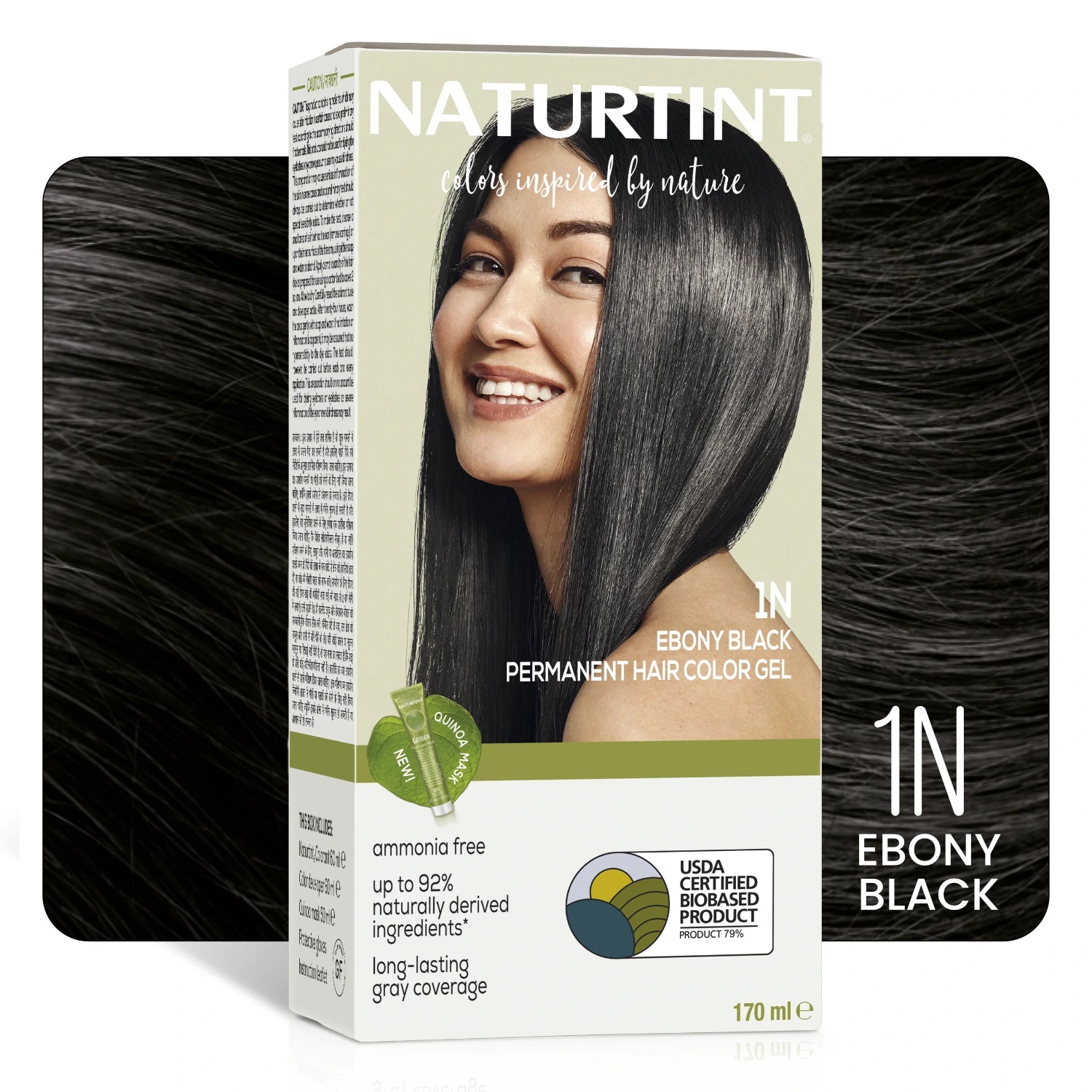 1N Ebony Black | Naturtint Permanent Hair Colour